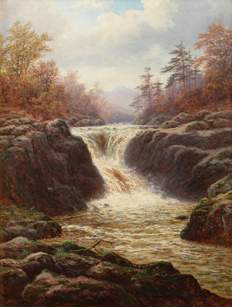 William Mellor (1851-1931) ''Posforth Gill, Bolton Woods, Yorkshire'' ''Skelwith Force, - Image 3 of 3