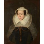 After Nicholas Hilliard (1547-1619) Mary Queen of Scots, head and shoulders Oil on canvas, 73cm by