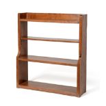 Mouseman: A Robert Thompson English Oak 3ft Bookcase, dual depth ends, with raised upstand above a