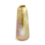 A Ruskin Pottery Lustre Vase, mottled yellow glaze, impressed marks RUSKIN ENGLAND 1924, 23cmLight