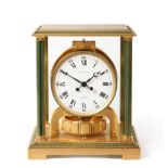 A Brass Atmos Clock, signed Jaeger LeCoultre, model: Vendome, second half 20th century, case with