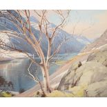 William Heaton Cooper RI (1903-1995) ''Spring Snow, at Buttermere'' (1966) Signed, watercolour, 45cm