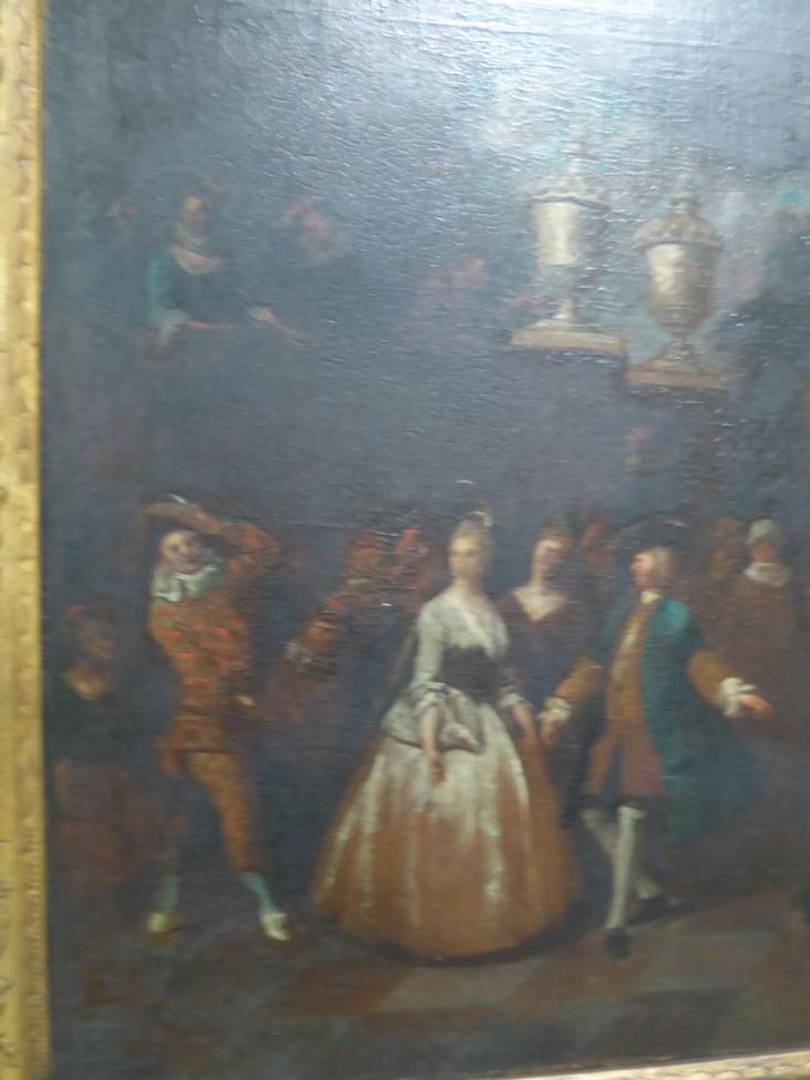 Italian School (18th century) Figures in an outdoor setting, possibly a performance of Commedia - Image 6 of 7