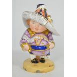 A Royal Crown Derby Mansion House Dwarf by Joan Lee, wearing broad brimmed hat for Buxton Opera