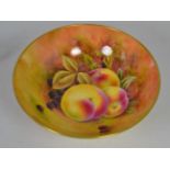 A Coalport fruit painted bowl signed R Budd