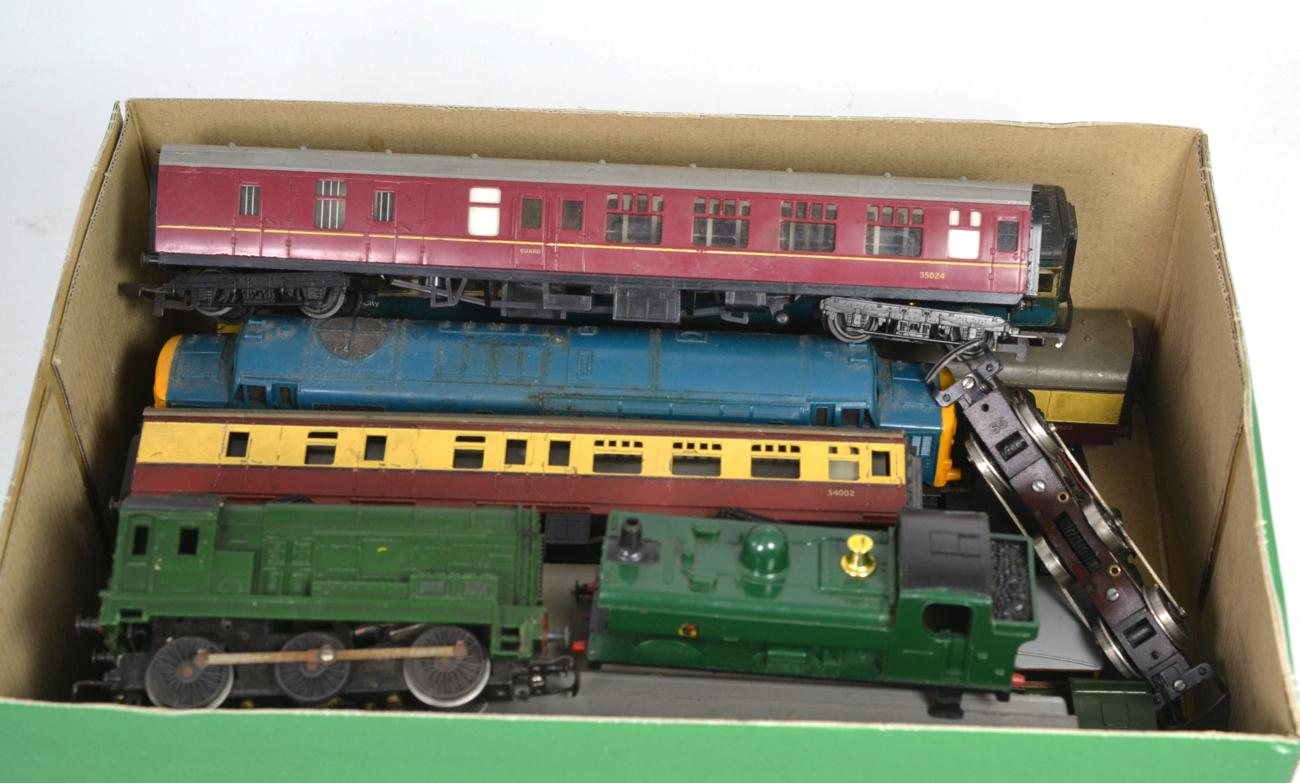 Triang OO gauge; two princess locomotives; other locomotives and coaches