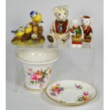 Three Royal Crown Derby Imari paperweights Diamond Jubilee Teddy bear (gold stopper), Scottish Teddy