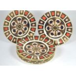 A set of eight Royal Crown Derby Imari plates, all pattern 1128 and each 27cm diameter