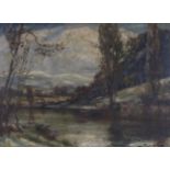 Robert Fowler RWS (1853-1926) Snow in the Conway Valley Signed, oil on canvas, 39cm by 54.5cm