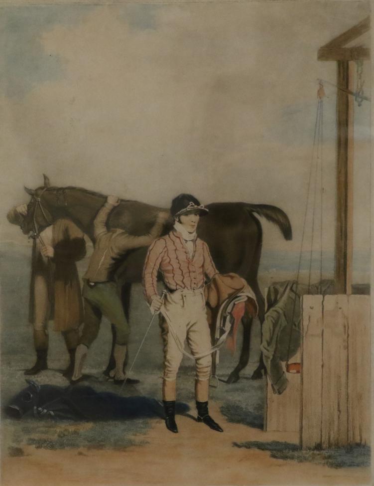 Charles Turner (British, 1773-1857) ''Mr Saml Chiffney'' Hand-coloured mezzotint portrait by C