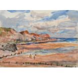 Rowland Henry Hill (1873-1952) Sandsend Signed, mixed media, 27cm by 37.5cm Artist's Resale Rights/