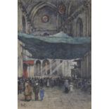 Colonel Robert Charles Goff (1837-1922) ''Lenten Sermon, Duomo, Florence'' Signed with the artist'