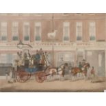 James Pollard (British, 1792-1867) ''The Cambridge Telegraph, Starting from the White Horse,
