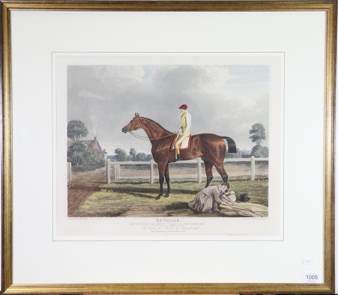 John F Herring (British, 1795-1865) ''Reveller, The Winner of the Great St Leger at Doncaster 1818'' - Image 2 of 3