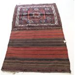 Balouch Bag Khorgeen Face, late 19th/early 20th century The indigo field with central stellar