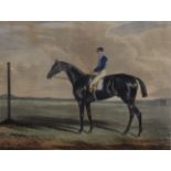 John Ferneley (British, 1782-1860) ''Cadland, Derby Stakes at Epsom, 1828'' Hand-coloured aquatint