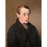 British School (19th century) Portrait of the jockey Job Marson (1817-1857), half length Dated Dec
