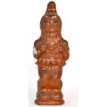 A Derbyshire Brown Saltglaze Stoneware Figure of a Gnome, late 19th century, of typical standing