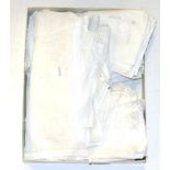 Approximately one hundred and twenty five white cotton handkerchiefs, with lace trims and