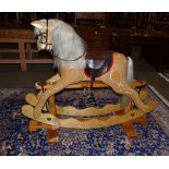 A modern pine rocking horse made by Ian Armstrong, Durham City