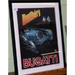 After Phil May (20th century contemporary) ''A Bugatti T45 Montlhery'', giclée poster print on