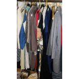 Modern costume including a brown skirt size 10; two pairs of tailored Joseph trousers in grey and