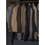 Circa 1960s and later gents suits, jackets and overcoats etc, sizes are mainly; 40'' chest, 37''