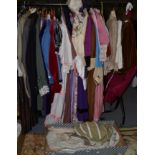 A large quantity of ladies and gents modern theatrical costume, and a box of modern bustles and