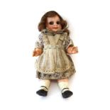 Armand Marseille Bisque Socket Head Googly Eye Doll, impressed 323, with brown sleeping eyes,