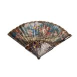 The Drunken Silenus: A Fine Early 18th Century Tortoiseshell Fan, piqué with steel, the head