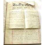 Crakehall, nr Bedale Crakehall Inclosure Award, 1837, A large folio manuscript document, relating to