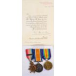 A First World War Mons Trio, comprising 1914 Star with clasp 5TH AUG.-22ND NOV.1914, British War