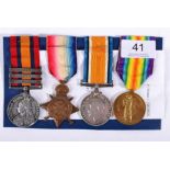 A Boer War/First World War R.A.M.C. Group of Four Medals, comprising Queen's South Africa Medal with