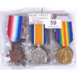 Three First World War R.A.M.C. Trios, each comprising 1914-15 Star, British War Medal and Victory