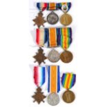 Three First World War R.A.M.C. Trios, each comprising 1914-15 Star, British War Medal and Victory