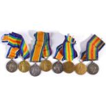 Four First World War R.A.M.C. Pairs, each comprising British War Medal and Victory Medal, awarded