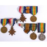 Six First World War Single Medals, comprising:- two 1914-15 Stars to 1480 PTE.S.SAVILLE, E.LAN.R.