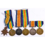 Two First World War Pairs, each comprising British War Medal and Victory Medal, awarded to:- 35980