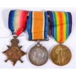 A First World War Trio, comprising 1914 Star, British War Medal and Victory Medal, awarded to