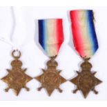 Two 1914 Stars, awarded to 18787 PTE.J.THOMSON, R.A.M.C. and 1499 PTE.L.SOUTHGATE, R.A.M.C.; a