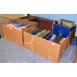 Four boxes of books relating to English history, militaria, topography and customs, varying