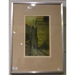 Brian Nolan (b.1931) ''Steps to Sand Street, Collyhurst'' signed and dated 1963, pastel, 32.5cm by