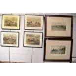 After George Wright, pair of prints and four prints after Alken