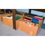 Four boxes including English literature, natural history and travel, varying conditions and editions