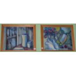 Gilleron Prod'Homme (20th century) a pair of still life studies, signed, oils on canvas (2)