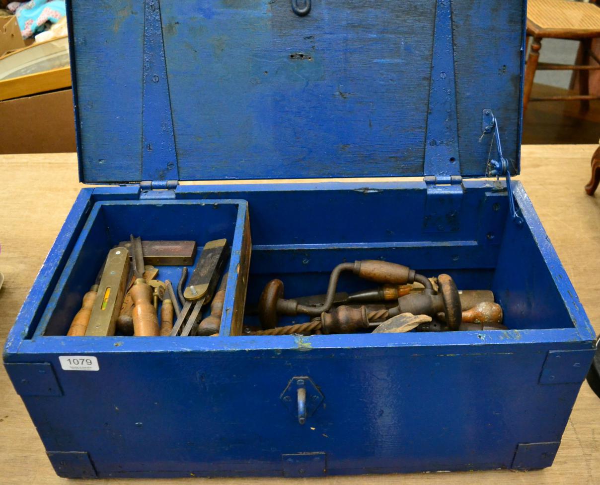 A box of assorted joiners tools