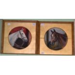 Edward C Homely, pair of watercolours profile of a horse Stodger and another
