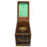 Horne & Thornthwaite Electro Galvanic Machine with brass manufacturers plaque to top, in mahogany