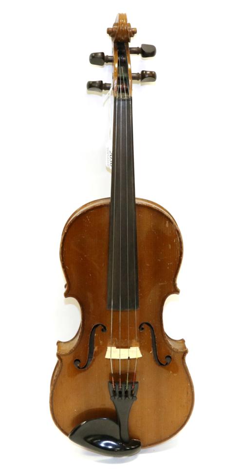 Violin 14 1/8'' two piece back, ebony fingerboard, with label 'Joannes Baptist Havelar Fecit Wien