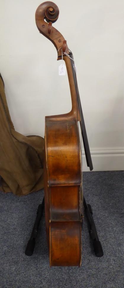 Cello (Small Size) 22 1/2'' one piece back, stamped 'Young' with four indistinct marks on back of - Image 5 of 12